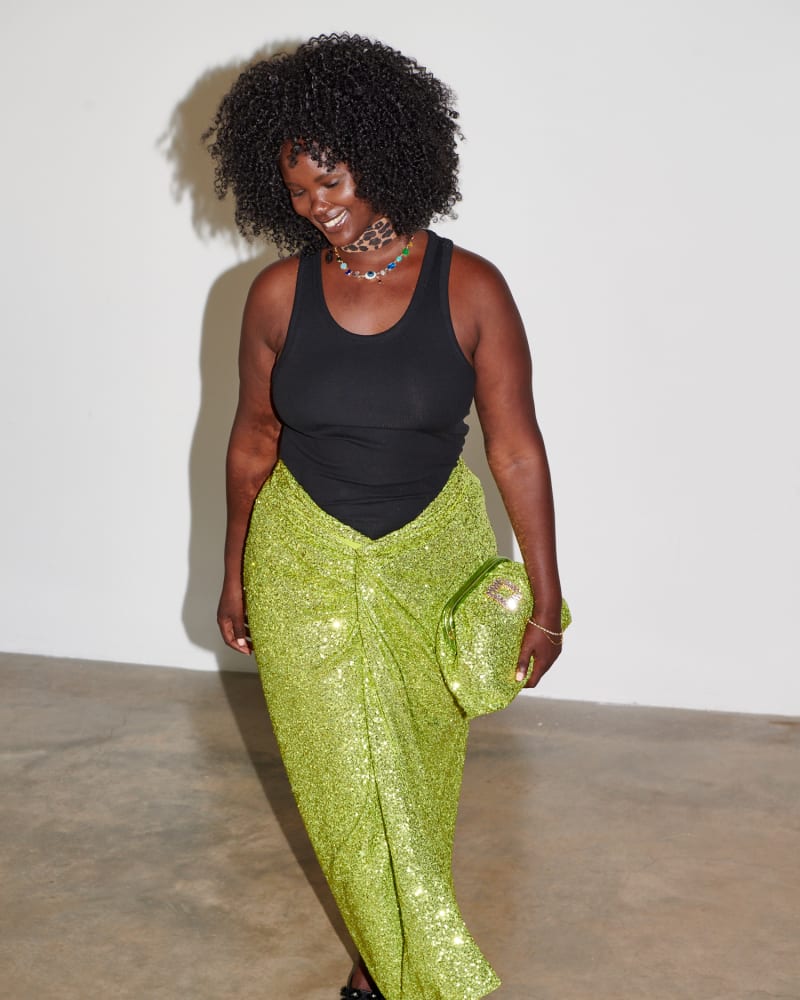 Green skirt size 16 cheap
